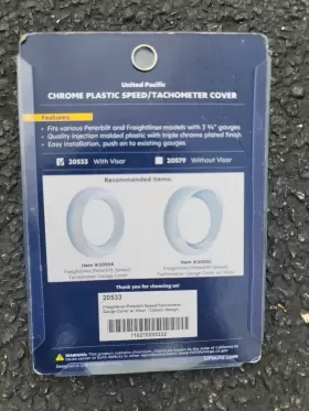 8903 UNITED PACIFIC Tachometer Gauge Cover Visor Peterbilt #3