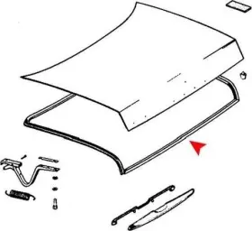 812ZH81 URO PARTS Benz Trunk Lid Seal 250C Mercedes #2