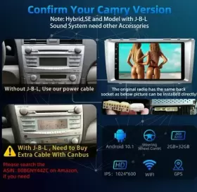 WCP0901C3 WOWIVID Android Radio Head Carplay Toyota Camry #2