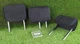 Toyota Rav4 2013-2018 Rear Seats 2nd Row Headrests 3Pcs Set Fabric Black OEM