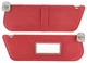 87 - 96 Ford Bronco F-150 F-250 F-350 Driver Passenger Sun Visor Set Red Cloth
