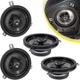 4 Pack Kicker Speaker Upgrade for Jeep Wrangler JK JKU 2007-2018 77KICK10 6.5in