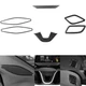 Carbon Fiber Set  Air Vent Door Speaker Cover  Trim For Volkswagen ID.4  2021-26