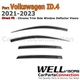 Wellvisors For Volkswagen ID.4 21-26 Window Visors Deflectors Guards Chrome Trim