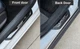 For Porsche Steel Sport Car Door Scuff Sill Cover Panel Step Protector Trim X4