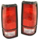 Pair Tail Light for 83-94 Chevrolet S10 Blazer 92-94 GMC Jimmy LH RH Black Trim