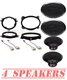 Rockford Fosgate 3 Way Front & Rear Door Speakers for 2005-2018 Toyota Tacoma