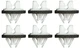 6 BUMPER SIDE EXTENSION CLIPS! FITS LINCOLN AVIATOR & FORD ESCAPE! W719957-S300