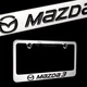 Mazda Mazda3 Chrome Plated Brass License Plate Frame with 2 Black Caps AUTHENTIC