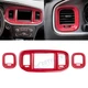 Red Carbon ABS Dashboard Air Conditioner Outlet Trim For Dodge Charger 15-2023