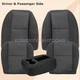 Fits 2007-2014 Chevy Silverado 1500HD Front Bottom-Top Cloth Seat Cover Black