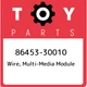 86453-30010 Toyota Wire, multi-media module 8645330010, New Genuine OEM Part
