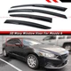 JDM WAVY 3D SMOKED WINDOW VISOR RAIN GUARD DEFLECTOR FOR 2014-2021 MAZDA 6 SEDAN