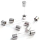 LOT OF 5 EACH AGC 7-1/2 AGC7-1/2 BUSS BUSSMANN FUSES FAST BLOW