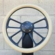 14" Black 4 Spoke Steering Wheel w/ Khaki Vinyl Wrap and Chevy Horn