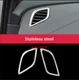 For VW ID.4 ID4 2021-2024 Silver steel Console Upper Air Vent Outle cover trim