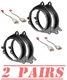 6.5 in Front/Rear Speaker replacement install Adapters for 2005-2012 Scion TC