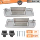 2x Driver & Passenger Light Gray Sun Visor with Clips For Honda Civic 2006-2008