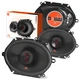 4x JBL Stage3 8627 500W Car Audio Dome Tweeter 2-Way Coaxial 6" x 8" Speakers