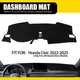 Dashboard Cover Sunshade Dash Mat Black Fits Honda Civic 2022 2023 2024 2025 LHD