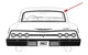1962 1963 1964 CHEVROLET IMPALA 2 DOOR HARDTOP REAR WINDOW SEAL #62C-704220-2DH*