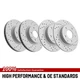 Front & Rear Drilled Brake Rotor For 2014 2015-2018 Mazda 3 2019-2021 Mazda CX-3