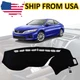 Dashboard Dash Mat Cover Carpet Dashmat For Honda Accord Sedan 2013- 2017 Black.