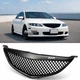 Fits 03 04 05 Mazda 6 Honeycomb Glossy Black Bumper Hood 3D Mesh Grill Grille