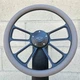 14" Black 4 Spoke Steering Wheel w/ Gray Vinyl Wrap and Chevy Horn
