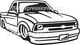 Chevy S10 Pickup Lowrider Chevrolet  Vinyl Decal Your Color Choice Sticker
