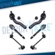 6pc Front Sway Bar Inner Outer Tie Rod Suspension Kit for 2003 - 2008 Mazda 6
