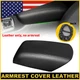 For Ford Explorer 2011-2018 Black Leather Console Lid Armrest Cover Black Stitch