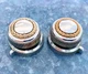 Mid-1970s Cadillac RADIO KNOBS SET Chrome Metal Gold Wreath 1602758/1497099 EXC!