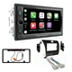 Double DIN Bluetooth Car Stereo w/CarPlay + Camera Package for 2014-16 Kia Forte