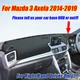 RHD Leather Dashboard Cover Dash Protector Pad Mat For Mazda 3 Axela 2014-2019