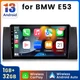  For BMW E39 X5 E53 Car Stereo CarPlay 9" Android Radio GPS Navi BT USB WIFI DAB