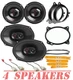 JBL Stage3 Series Front Door & Rear Deck Speakers for 2014-2019 Toyota Corolla