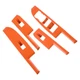 4x Orange Window Lift Switch Panel Cover Trim Fit For Ford Maverick 2022-2023