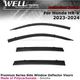 WELLvisors Premium Series For Honda HR-V 2023-2026 Window Visors Smoke Guards