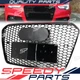 RS5 Style For 2013-2016 AUDI A5 S5 B8.5 Front Bumper Black Mesh Grill Grille