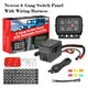 6 Gang Switch Panel Light Control Relay System For Jeep Wrangler JL Gladiator JT