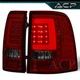 For 02-05 Ford Explorer Red Smoke Tail Light Lamps White Tube LED Chrome Housing
