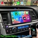 Android 14 Car Stereo Radio CarPlay GPS 32G For Toyota Highlander 2014-2019 +CAM