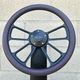 14" Black 4 Spoke Steering Wheel w/ Eggplant Vinyl Wrap and Chevy Horn