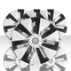 Set of 4 Snap-On Silver/Charcoal 19" Wheel Covers w/Center Cap for 18-25 Tesla 3