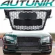 Gloss Black RS4 Style Honeycomb Grille for Audi A4 A4 Quattro S4 09-12 B8 8T