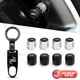 Car Wheel Tire Valve Dust Stem Air Cap Cover + Keychain Ring Fit Land Rover Gift