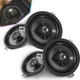 4 Pack Kicker Speaker Upgrade for Jeep Wrangler JK JKU 2007-2018 77KICK10