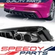 S6 Style Rear Diffuser Black Tips for Audi A6 A6 Quattro S6 C8 S-Line 2019-2025