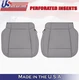 2017 For Ford F150 Lariat Driver Passenger Bottom Perf Leather Seat Covers Gray